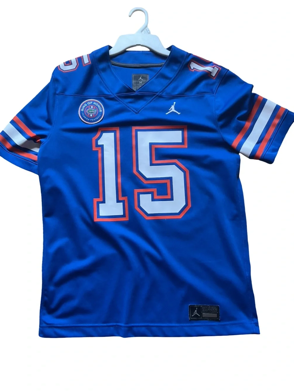 Jordan Men's Blue and White #15 Football Jersey